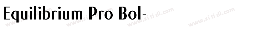 Equilibrium Pro Bol字体转换